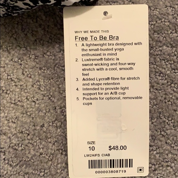 NWT lululemon Free to Be Bra size 12 - Picture 6 of 6